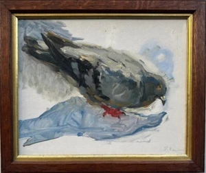 Yakov Markovich (Russian, 1914 - 1991) : Study of a pigeon, oil on canvas board - Picture 1 of 6