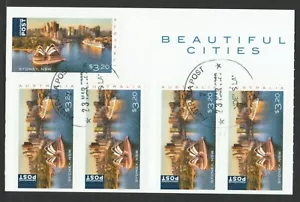 AUSTRALIA 2019 BEAUTIFUL CITIES PART 2 SELF‐ADHESIVE BOOKLET PANE 5 STAMPS USED - Picture 1 of 1