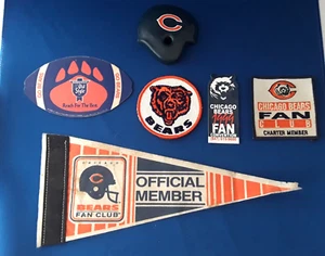 Chicago Bears NFL Mix Lot Of 6 Patches, Magnet ,Banner - Picture 1 of 1