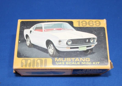 AMT 1/43 1969 Mini Ford Mustang Model w/ Original Box for Parts - Image 1 of 4