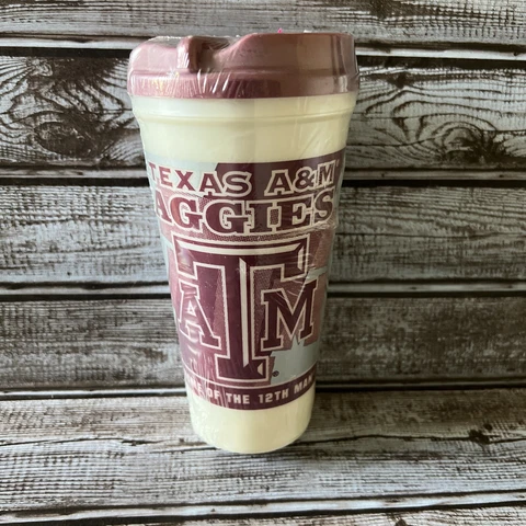 Texas A&M 24 Ounce Plastic Tumbler made by Whirley Cover