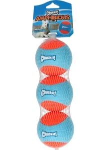 CHUCKIT Amphibous Floating Balls for Dogs Orange 3 Pcs. Fetch Toy - Picture 1 of 24