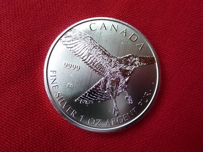 Silberbarren Münze 1 Unze  // Bussard 2015 // selten gesucht TOP 9999 Kanada - Bild 1 von 2