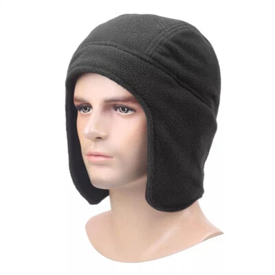 Boné de inverno caveira forro capacete térmico ciclismo corrida gorro chapéu com tampa de orelha - Imagem 1 de 4