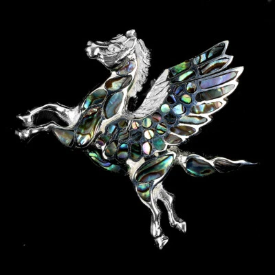 情人节 925 银吊坠珍珠母飞马宝石首饰 — 第 1/4 张图片