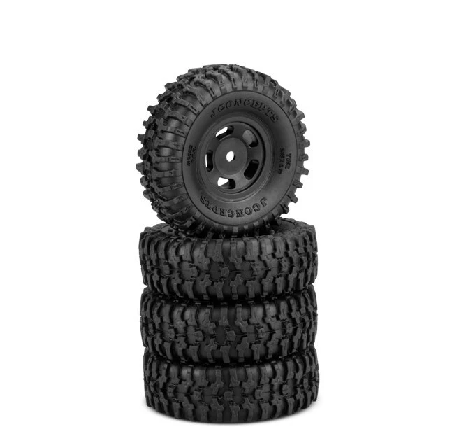 Axial SCX24 1.0 Tusk Green Comp Tires Mounted on Glide 5 Wheels (4pcs) - Image 1 of 1