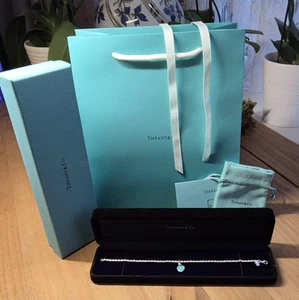 Tiffany & Co. Return to Tiffany™ Blue Heart Tag Bead Bracelet 18cm Silver - Picture 1 of 7