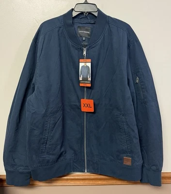 Chaqueta bomber ligera con cremallera completa de algodón Lucky Brand para hombre, azul, XXL Foto 1 de 4