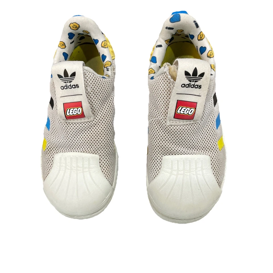 Adidas x LEGO Kids Slip-On Shoes Size 11.5 Gray Blue Athletic Sneakers - Image 1 of 4