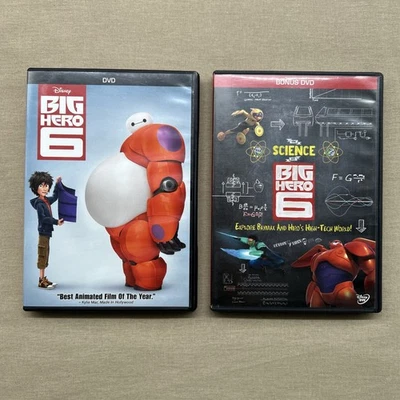 Disney: Big Hero 6 & Science of (DVD 2014 2-Disc Set) Animated Robot Baymax Hiro - Image 1 of 4