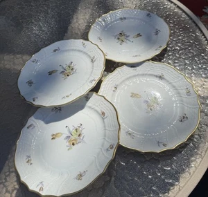 Set of 4 Hutschenreuther Saxony 7 3/4" Salad Plates Dresden Germany - Picture 1 of 3