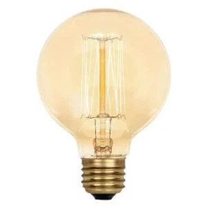 Amber G80 E27 60W Vintage Industrial Filament Bulb with Glass & Copper Cap - Picture 1 of 3
