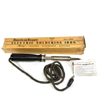 AMERICAN BEAUTY No. 3138 Electric Soldering Iron w/ Original Box Detroit, MI - Image 1 of 4