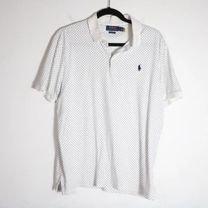 Polo Ralph Lauren polo uomo a pois grande bianca golf preppy manica corta - Foto 1 di 5