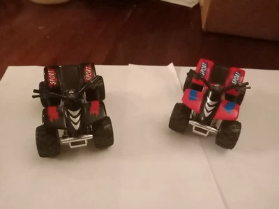 3.5" KINSFUN SMART ATV FOUR-WHEELER DIECAST  OFF ROAD QUAD RED Black  - Image 1 of 4