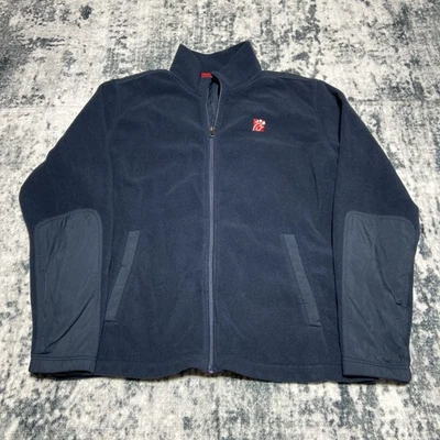 Chaqueta polar Chick-Fil-A cremallera completa talla grande azul marino empleado Oobe Foto 1 de 3