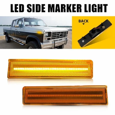 Amber Side Marker For Turn Signal Light 1980-1986 Bronco Ford F-150 F-250 F-350 - Image 1 of 4