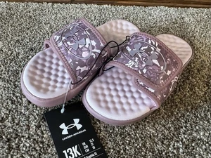 Sandalias Under Armour Slides para niñas rosa talla 13K - Imagen 1 de 7