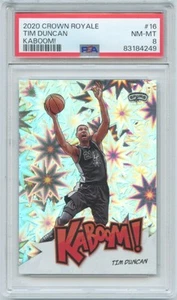 2020-21 Panini Crown Royale Tim Duncan #16 Kaboom! PSA 8 - Picture 1 of 2