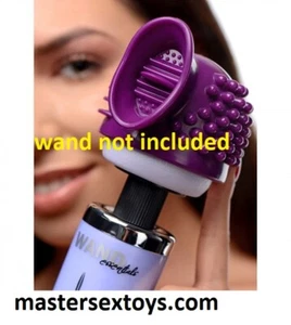 3 in 1 Silicone Massage Wand Essentials Attachment Purple Massager Full Body New - Picture 1 of 13