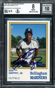 Ken Griffey Jr. 1987 Bellingham Team Issue RC BGS 8 Gem 10 Auto Beckett 14727262 - Picture 1 of 2