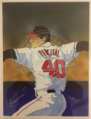 OBRA DE ARTE/PINTURA ORIGINAL AUTOGRAFIADA TROY PERCIVAL LOS ANGELES ANGELS Foto 1 de 4