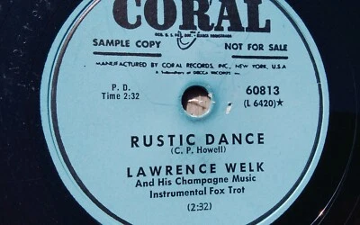 Lawrence Welk 78rpm Single 10-inch Coral Records #60813 Cocoanut Grove - Image 1 of 4