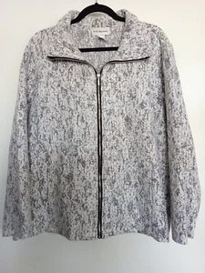 Plus 2X jacket white w/ black undertones By Cathy Daniels. Excellent condition - Picture 1 of 7