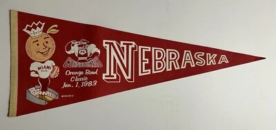 Nebraska Cornhuskers Pennant 1983 Orange Bowl Pennant - Image 1 of 4