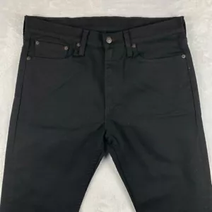 Levis 513 Jeans Mens 34x30 Black Slim Straight Stretch Dark Wash American Denim - Picture 1 of 12