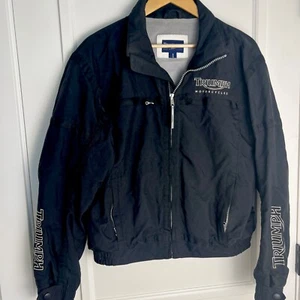 Chaqueta de Motocicleta Triumph Pequeña Carreras Motociclista Adulto Abrigo Malla Bordada Negra - Imagen 1 de 14