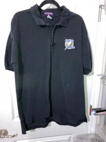 Vintage 90's Fruit of the Loom Men's XL Sewn Polo Shirt Tampa Bay Lightning Cover