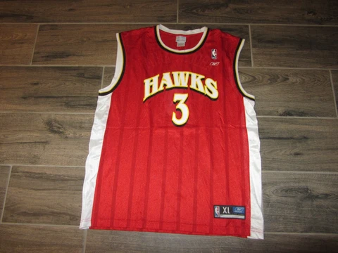 Shareef Abdur-Rahim Atlanta Hawks NBA Basketball Jersey Reebok Retro XL Red #3 Cover
