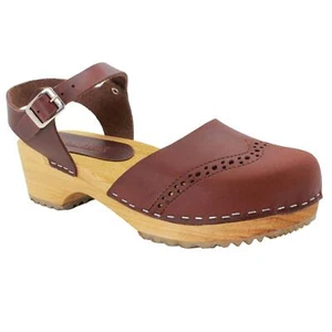 Sandalias de cuero con zueco de madera BJORK Gerda - Imagen 1 de 7