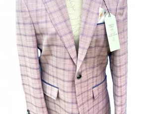 New Mens Next Checked wedding Suit Jacket 38S.Trousers in 3 different sizes. - Picture 1 of 21