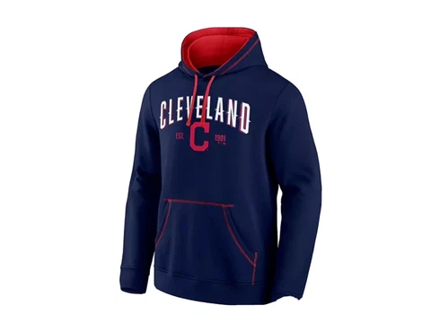 Cleveland Guardians Indians Hoodie XXL Fleece Pullover Mens 2XL Navy MLB Cover