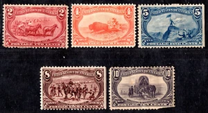 US 1898 TRANSMISSISSIPPI EXPOSITION SCOTT #286-290 MINT HINGED FRESH COLORS - Picture 1 of 2