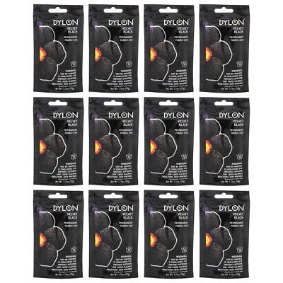 Dylon Permanent Fabric Clothes Dye, 1.75-Ounce, Velvet Black, 12 Pack - Image 1 of 4
