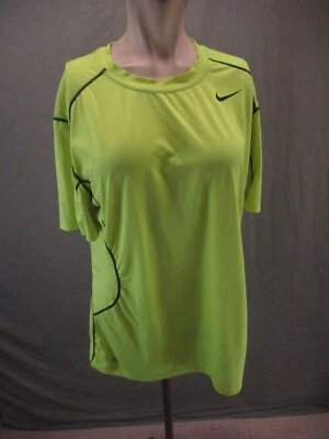 NIKE DRI-FIT PRO COMBAT Talla L Para Hombres Malla Lima Manga Corta Camiseta Atlética 657 Foto 1 de 4