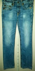 Pantalones de mezclilla originales True Religion LOGAN Super-T para hombre talla 33 X 31 punto grueso EE. UU. - Imagen 1 de 12