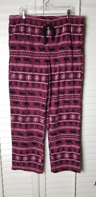 Nuevo sin etiquetas Croft & Barrow pijama polar/pantalones de salón XL alce navideño ~ cordón    Foto 1 de 4