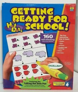 Educational Insights Hot Dots Getting Ready For School Kit EI6106 Talking Pen 