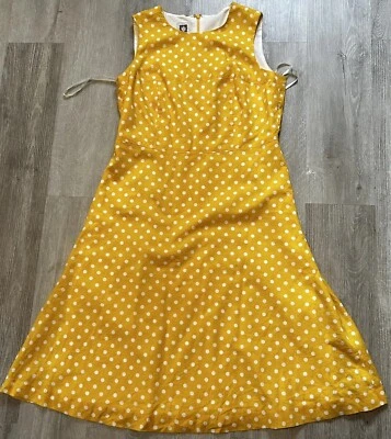 Vestido sin mangas para mujer ANNE KLEIN 4 lunares amarillo sol Foto 1 de 4