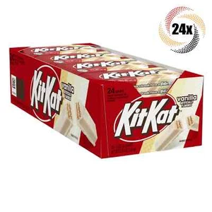 Full Box 24x Packs Kit Kat Crispy Wafers In Vanilla Flavored Creme Candy - 1.5oz - Picture 1 of 2