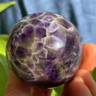 A++ 0.34Lb Natural Dreamy Amethyst Sphere Quartz Crystal Ball Healing Ys38