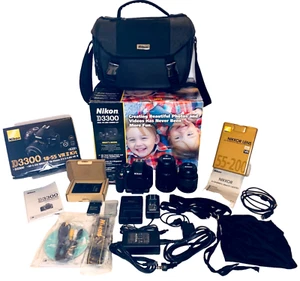 Nikon D3300 Digital SLR Camera Complete Original Set w/ Box Bag Lots of Extras! - Picture 1 of 24