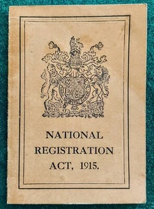 ORIGINAL WWI NATIONAL REGISTRATION ACT 1915 IDENTITY CARD. SEE DESC'. SHEFFIELD. - Picture 1 of 6