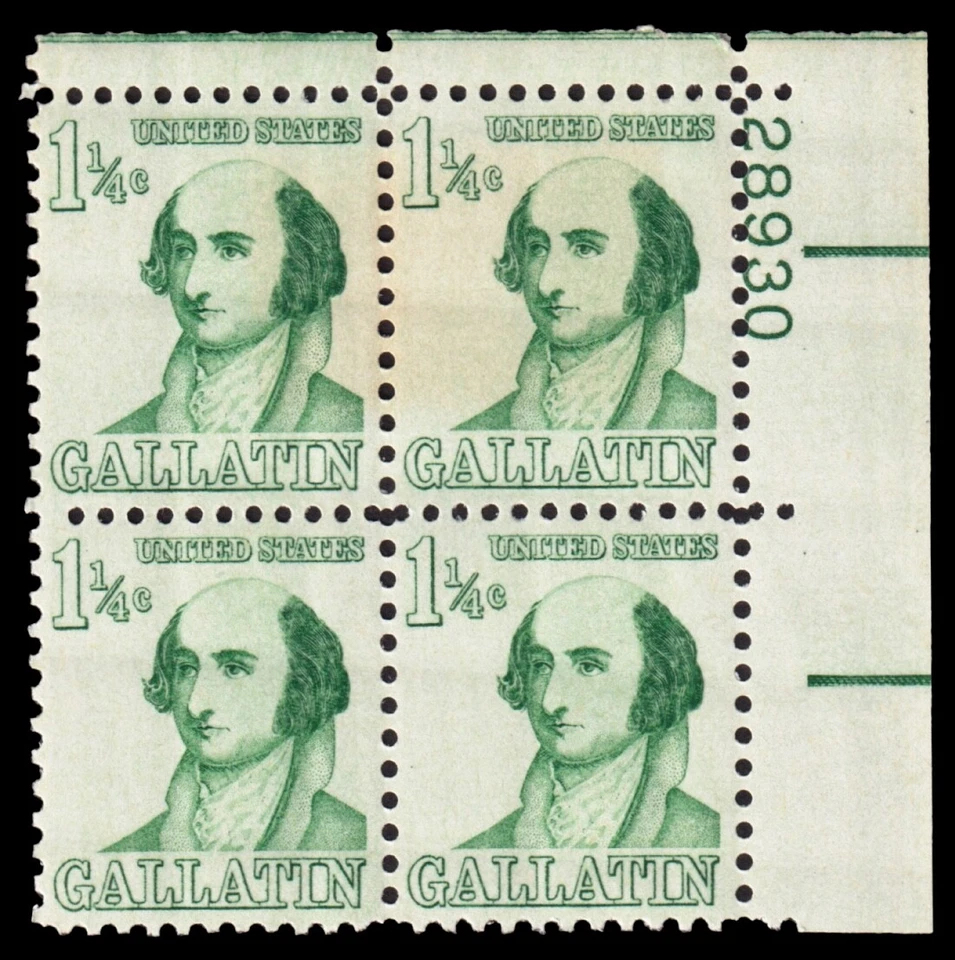 United States Scott 1279 UR Plate Block of 4, Plate #28930 (1967) Mint NH F Q - Image 1 of 1
