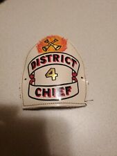Boston FIRE HELMET FRONT SHIELD Badge Rare District 4 Chief