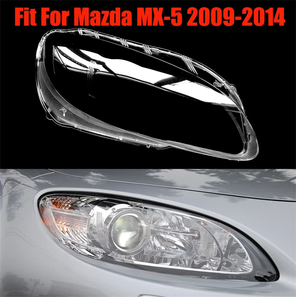 Right Headlight Headlamp Lens Cover Clear Shell For Mazda MX-5 2009-2014 2010 - image 1 of 4